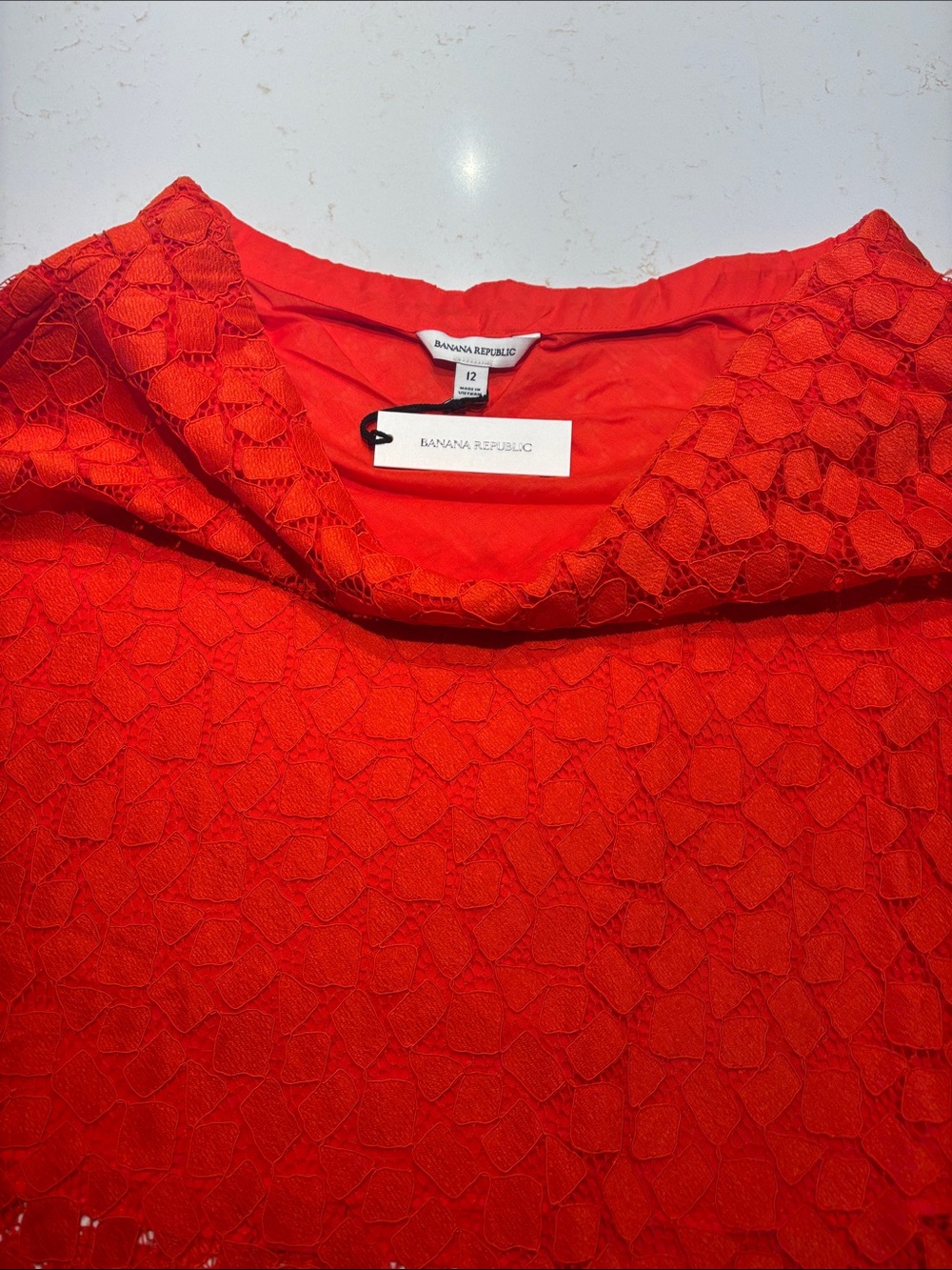 New! Banana Republic Lace Maxi Skirt, BLood Orange, Size 12 - Picture 4 of 5